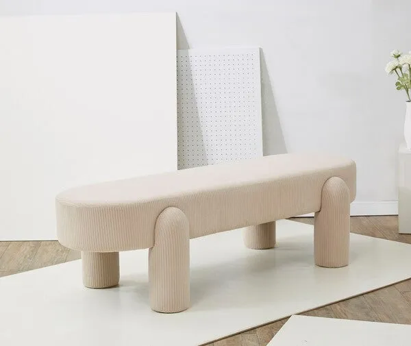 Safavieh Couture Laurence Corduroy Bench, SFV5110