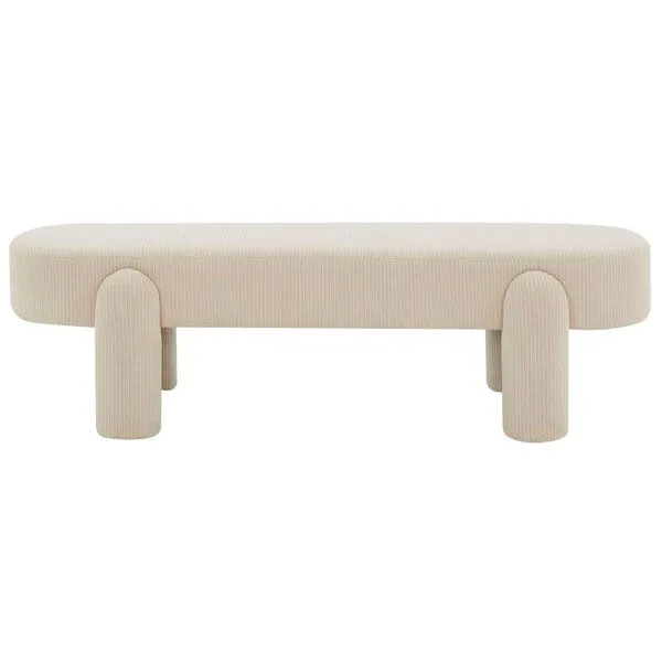 Safavieh Couture Laurence Corduroy Bench, SFV5110