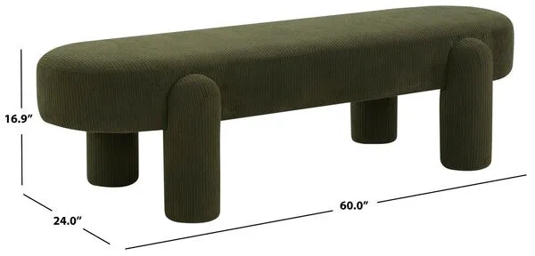 Safavieh Couture Laurence Corduroy Bench, SFV5110