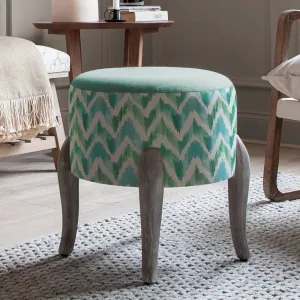 Savannah Printed Finn Footstool Isla