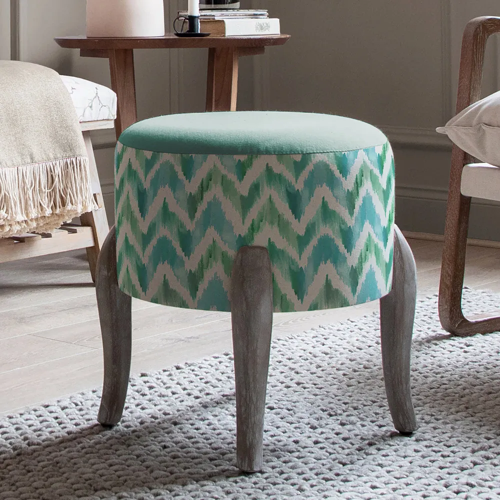 Savannah Printed Finn Footstool Isla