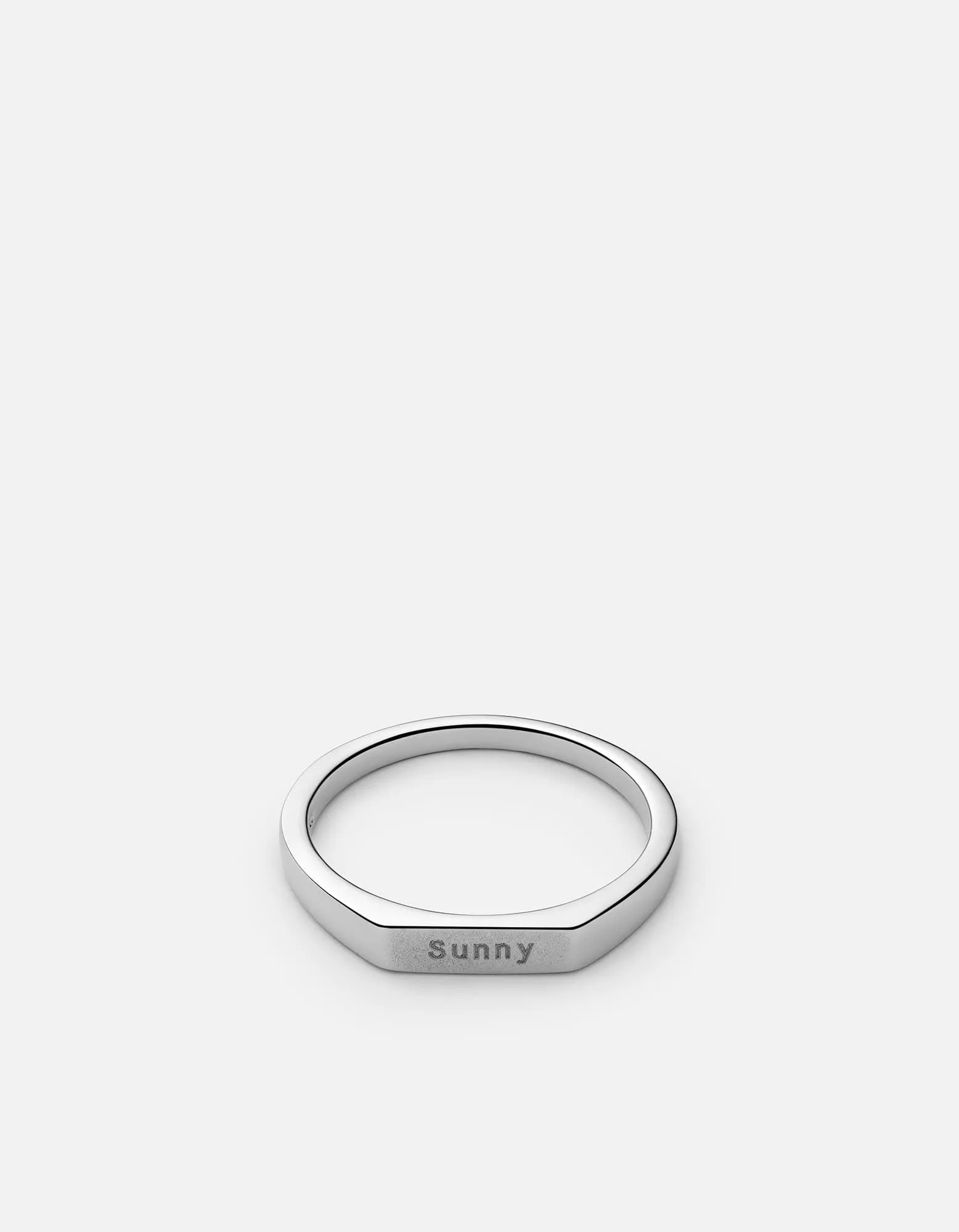Thin Geo Ring, Sterling Silver