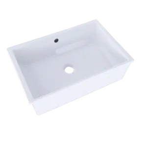 TOTO Vernica Design I Undermount Fireclay Bathroom Sink, Cotton White LT156#01