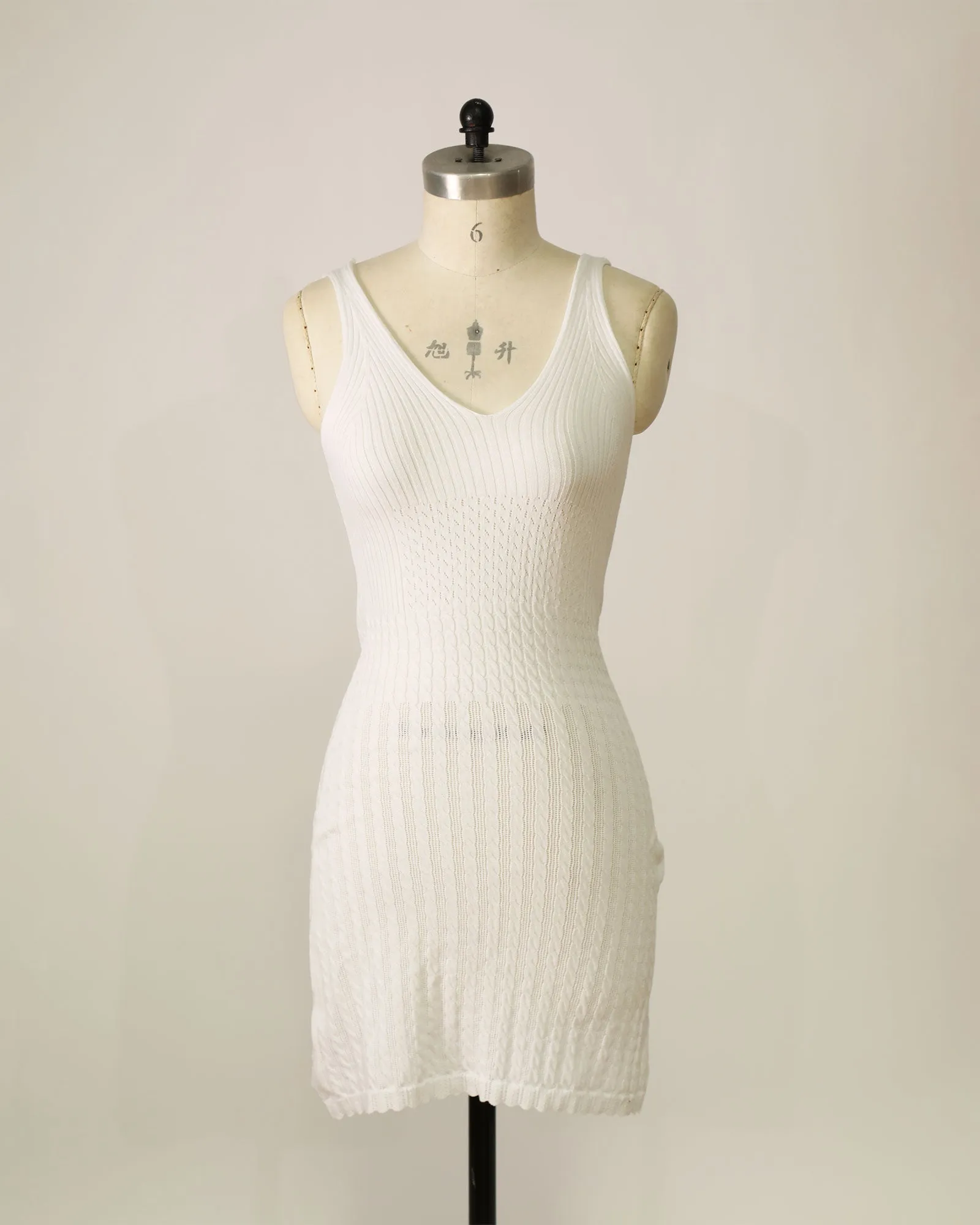 V-Neck Mini Dress - White